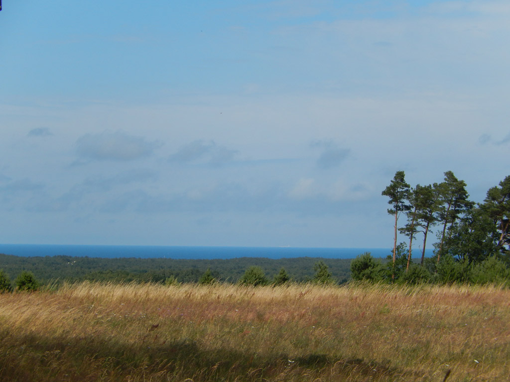 Kliknij, aby powiększyć Niewiele tu większych
wzniesień, ale z jednego z nich pod koniec przejażdżki ujrzałem morze.