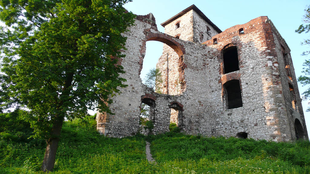 Kliknij, aby powiększyć Budynek bramny i resztki pokoi dla straży